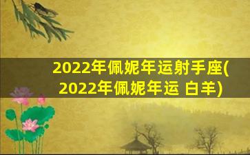 2022年佩妮年运射手座(2022年佩妮年运 白羊)